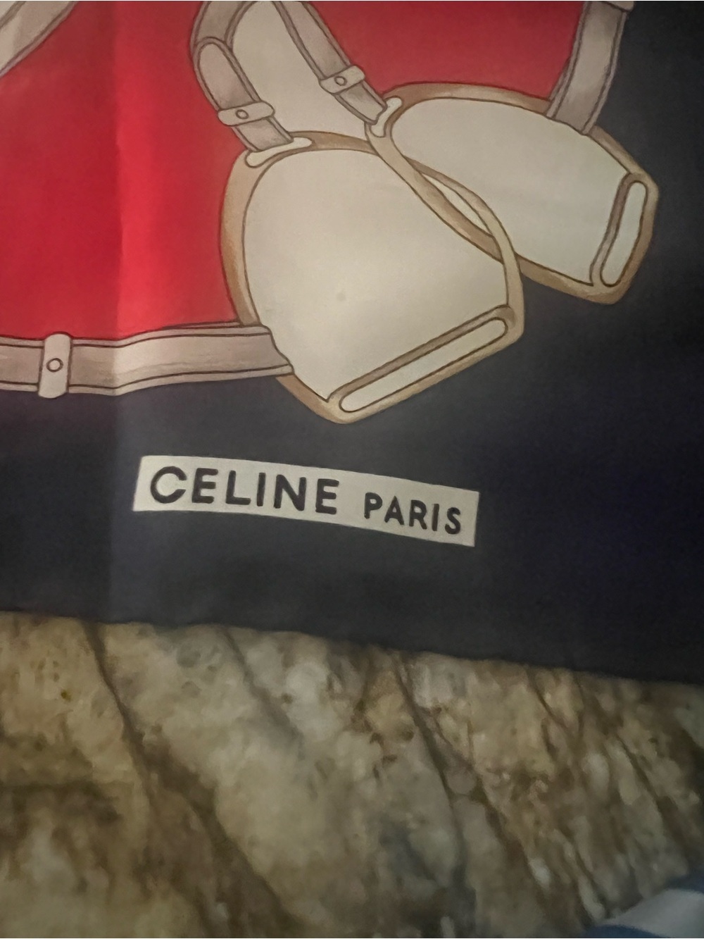 Celine Horse & Carriage Silk Scarf!! - Picture 4 of 4